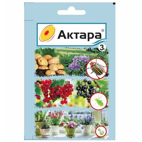 Инсектицид Актара 3г порошок средство защиты растений актара 5 шт