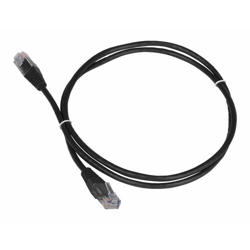 Патч-корд Lanmaster TWT-45-45-0.3-BK UTP вилка RJ-45-вилка RJ-45 категории 5е 0.3м чёрный ПВХ (упаковка: 1 штука) переходник адаптер twt rj 45 rj 12 twt ad 0 1 м бежевый