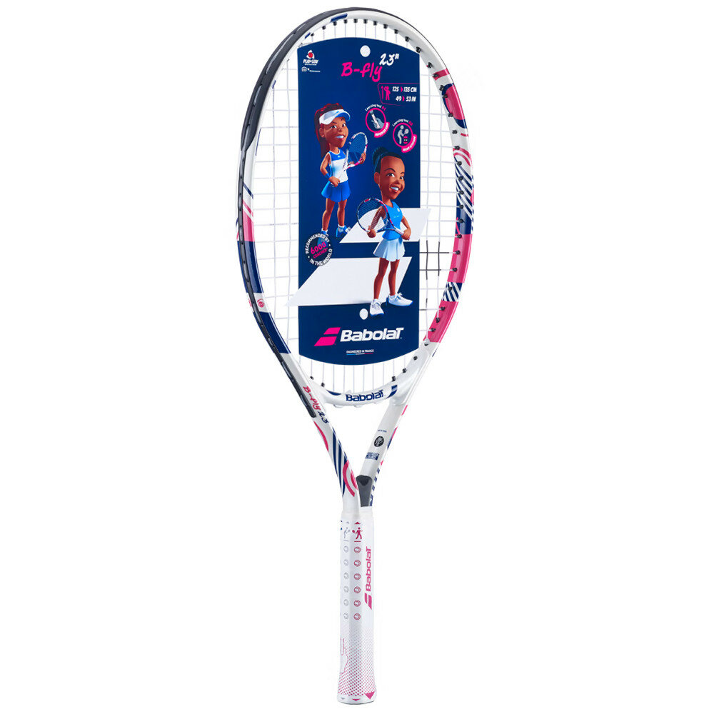 Ракетка для большого тенниса детская BABOLAT B`FLY 23 Gr000, 140486, для 7-9лет, алюминий, со струнами,