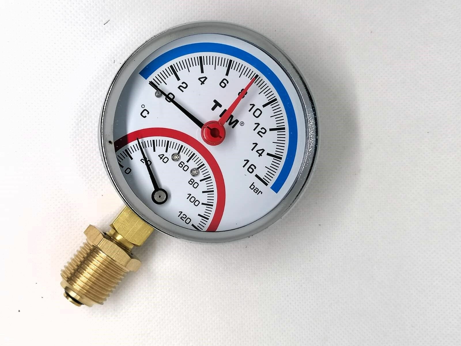 Термоманометр радиальный tim 16-бар-120%