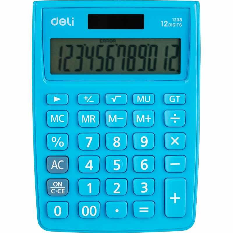 Калькулятор Deli E1238/BLUE