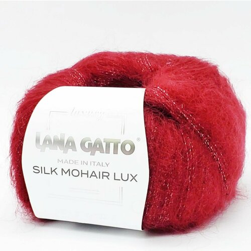 Пряжа LANA GATTO SILK MOHAIR LUX 6024 красный. Состав:78% мохер SuperKid, 14% шелк, 4% полиамид, 4% полиэстер. Метраж:210 м/25г. 1 моток пряжа himalaya lana lux 800 74607 розово сиреневый