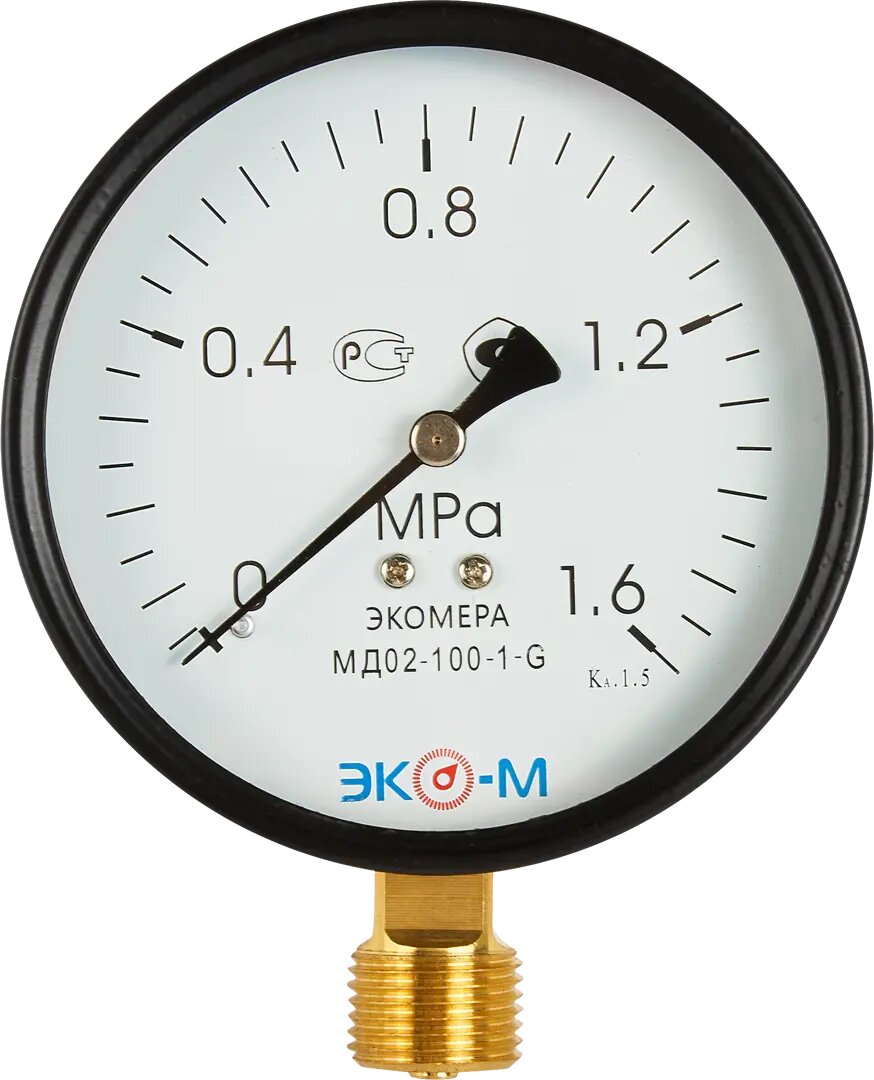 Манометр радиальный Росма МД 02 16 бар 1/2"