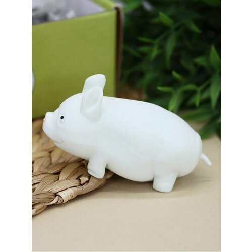 Сквиш Игрушка антистресс поросенок для детей Home animal white 105 х 45 х 4 см 226₽