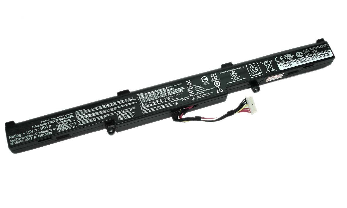 Аккумуляторная батарея для ноутбука Asus ROG GL752VW (A41N1501) 48Wh черная