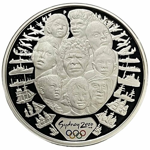 Австралия 5 долларов 2000 г. (XXVII летние Олимпийские игры, Сидней 2000 - 9 австралийских рас) (PP)