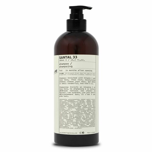 LE LABO Парфюмированный шампунь для волос Santal 33, 480 мл