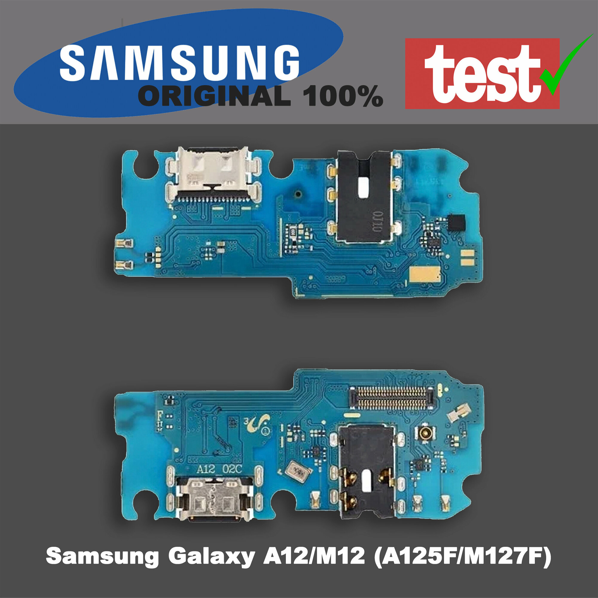 Нижняя Плата (шлейф) на Samsung Galaxy A12/M12 (A125F/M127F)