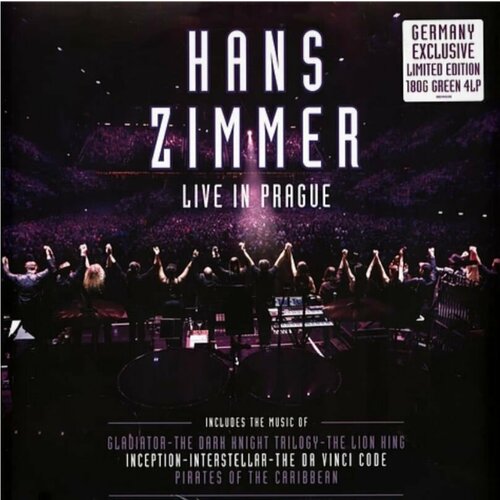 Hans Zimmer Live In Prague Limited Edition 180g Green 4LP / виниловая пластинка виниловая пластинка hans zimmer live in prague 4lp зелёный винил