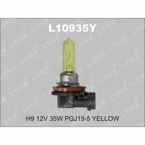 L10935y лампа h9 12v 35w pgj19-5 yellow lynx Lynx L10935Y