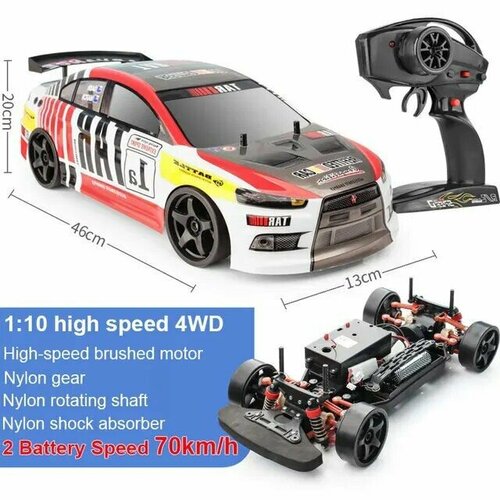 Машинка для дрифта Mitsubishi Lancer Evolution X на ДУ 1:10 scale 2.4Ghs 4WD