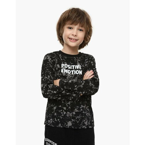 фото Лонгслив gloria jeans, размер 5-6л/116 (30), черный