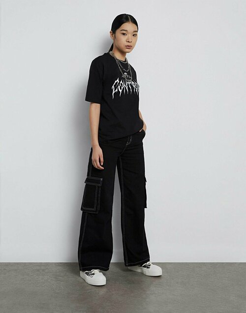Джинсы Gloria Jeans, размер 12-13л/158 (40), черный