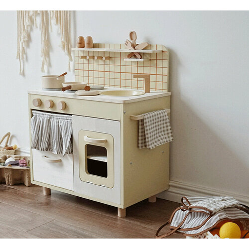Детская кухня деревянная в скандинавском стиле сумка лисичка в скандинавском стиле желтый