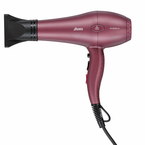 фото Фен dewal pro blues , винный, 2600вт, ионизация, 2 нас, провод 3м 03-8088 wine