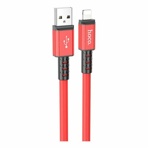 Дата-кабель Hoco X85 USB-Lightning, 1 м, красный кабель hoco u29i led displayed timing lightning красный