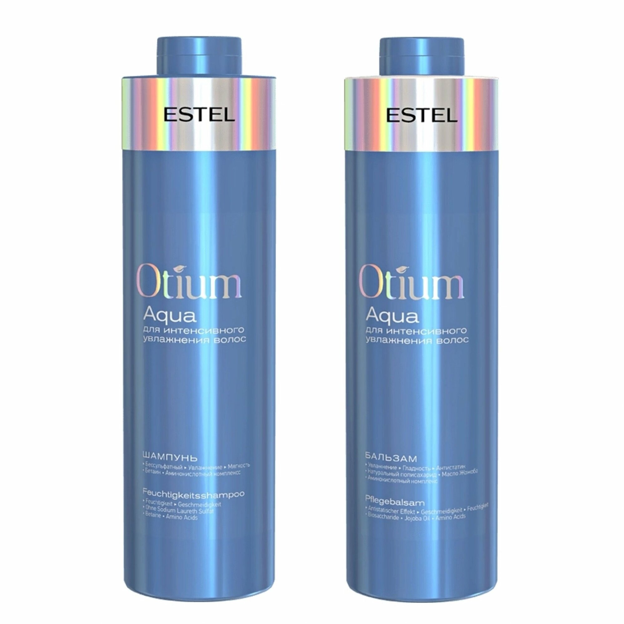 Estel Professional Набор для интенсивного увлажнения волос OTIUM AQUA, шампунь 1000 мл + бальзам 1000 мл