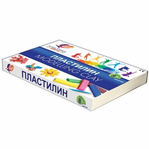 Пластилин "Классика" со стеком - 8 цветов.