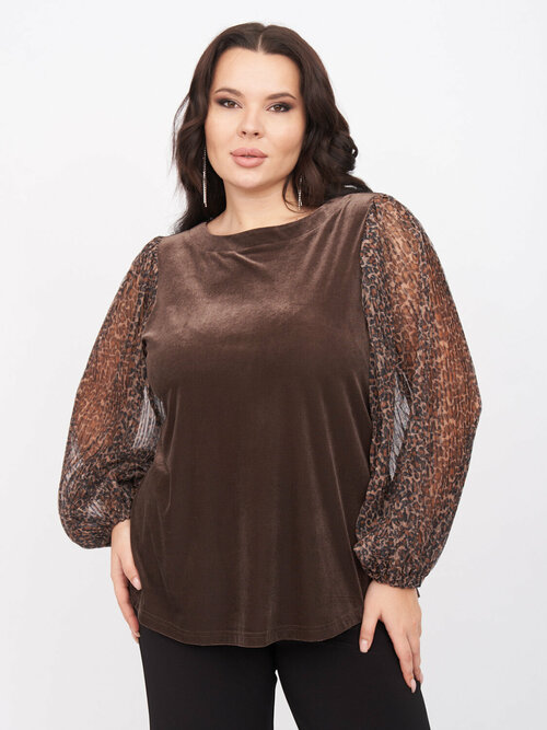 Блуза  ZORY, размер 48/50, коричневый