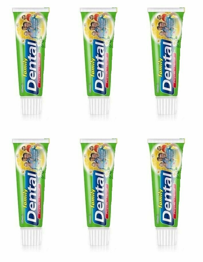 Rubella Зубная паста Dental Family Propolis+Herbal, 100 мл, 6 шт