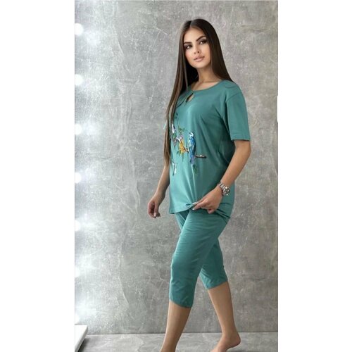 Пижама Simona, размер 64/66, бирюзовый