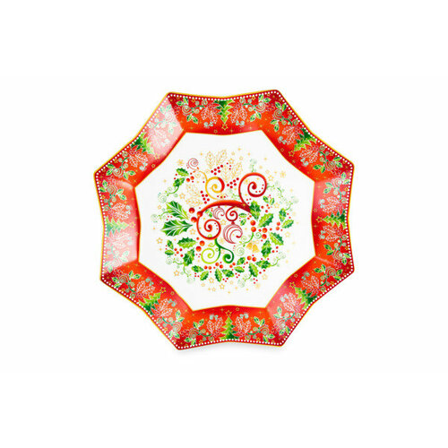 Блюдо сервировочное Lamart Palais Royal Рождественская Омела 28 см фарфор 4840₽