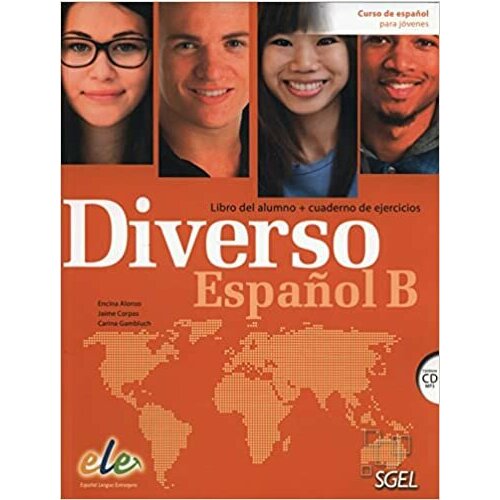 Diverso Espanol B - Libro+Cuaderno+CD, комплект из учебника и рабочей тетради по испанскому языку для студентов и взрослых