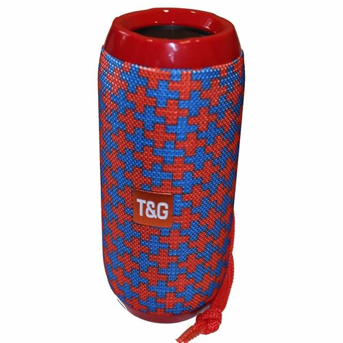 Колонка портативная водонепроницаемая Hi-Fi с Bluetooth FM-радио Беспроводная Bluetooth колонка TG TG-117 FM SD USB AUX MIC красно-синий 90000₽
