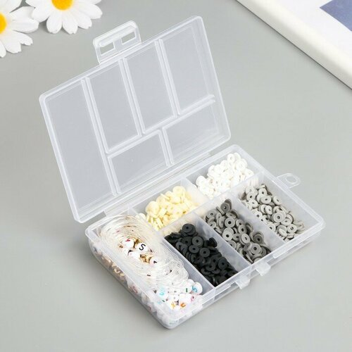 Бусины в шкатулке Серые нить 08 мм 5 м 12х84х22 см 1122₽