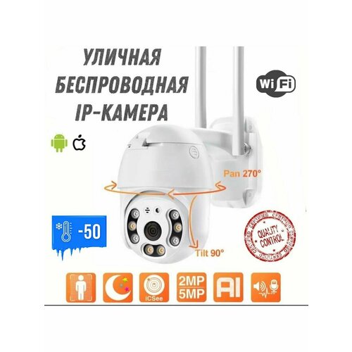 Уличная IP камера видеонаблюдения 360 WiFi smart camera 1080P Поворотная 350000₽