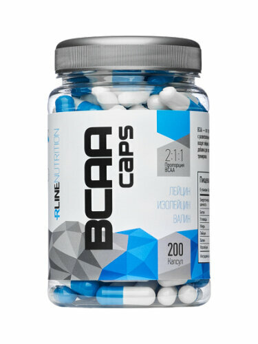 R-LINE BCAA, 200 caps (200 капсул)