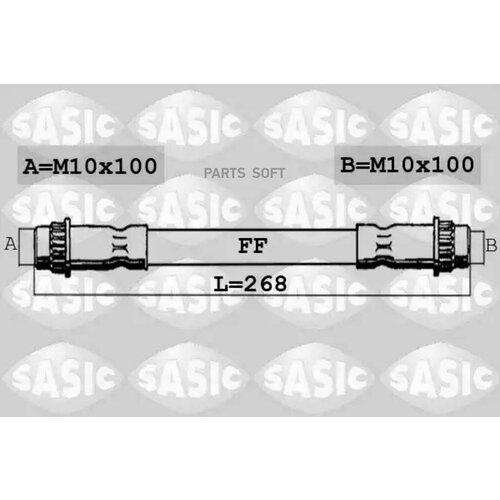 SASIC SBH4064 Тормозной шланг задний [295 mm]