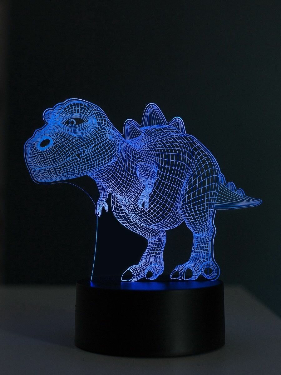 Светильник 3D Ночник светильник 3D USB.Светильник 3D Динозавр - фотография № 3