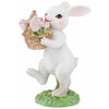 Фигурка декоративная Elan Gallery Кролик с корзинкой тюльпанов 8х5,5х11,5 см - изображение
