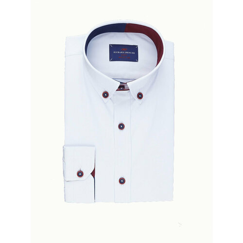 фото Школьная рубашка richard spencer, размер 11(146), белый