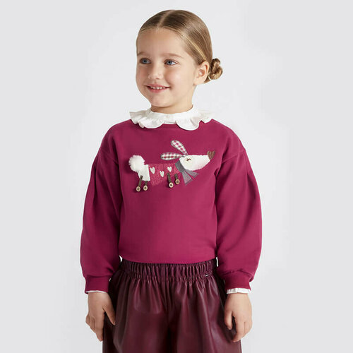 Пуловер Mayoral, размер 116 (6 лет), бордовый пуловер mayoral размер 116 6 лет бежевый