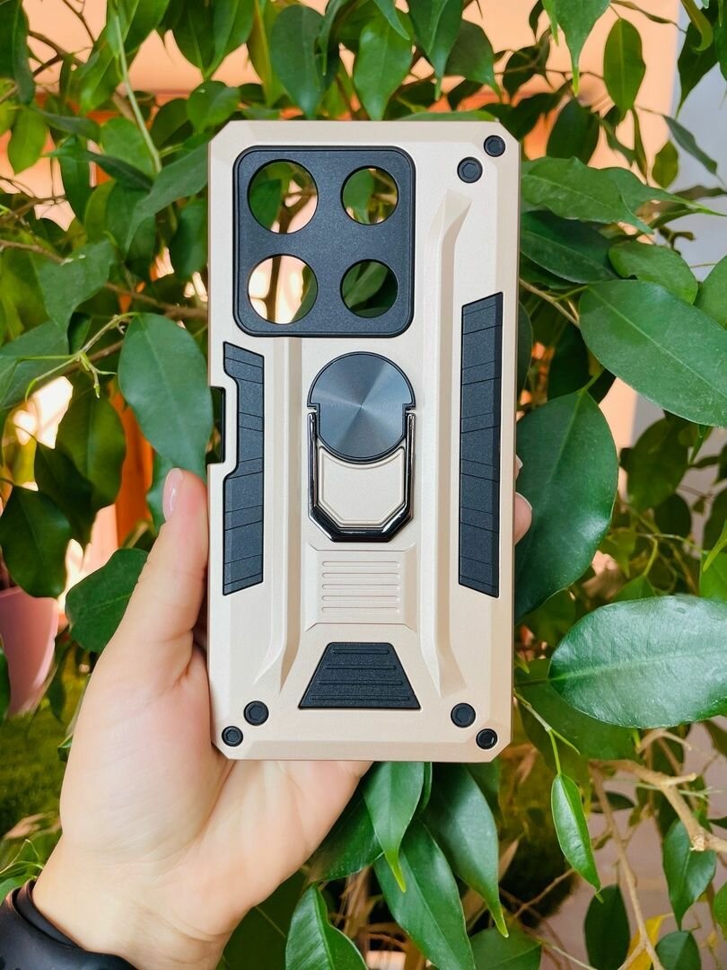 Чехол противоударный для Infinix Note 30 Pro / Инфиникс Ноте 30 Про military (Золотой)