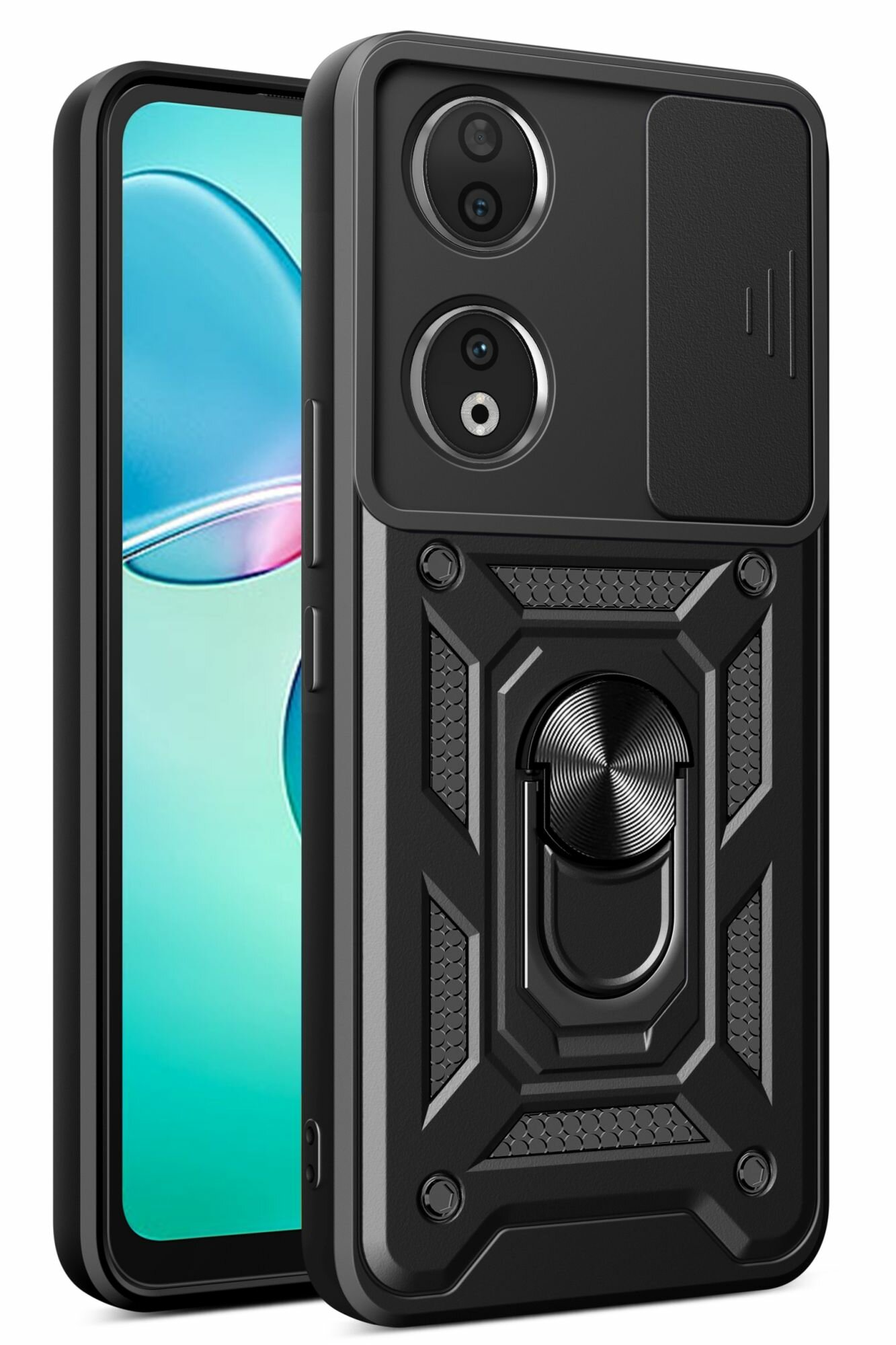 Чехол противоударный для Honor 90 / Хонор 90 с защитой камеры armors (Черный)