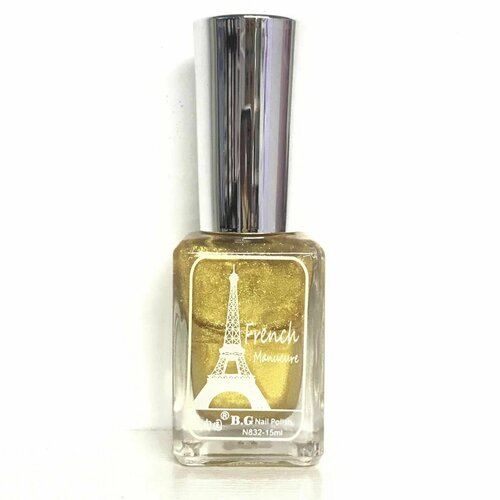 Лак для ногтей French, цвет золотой №27, 15мл, 1 шт