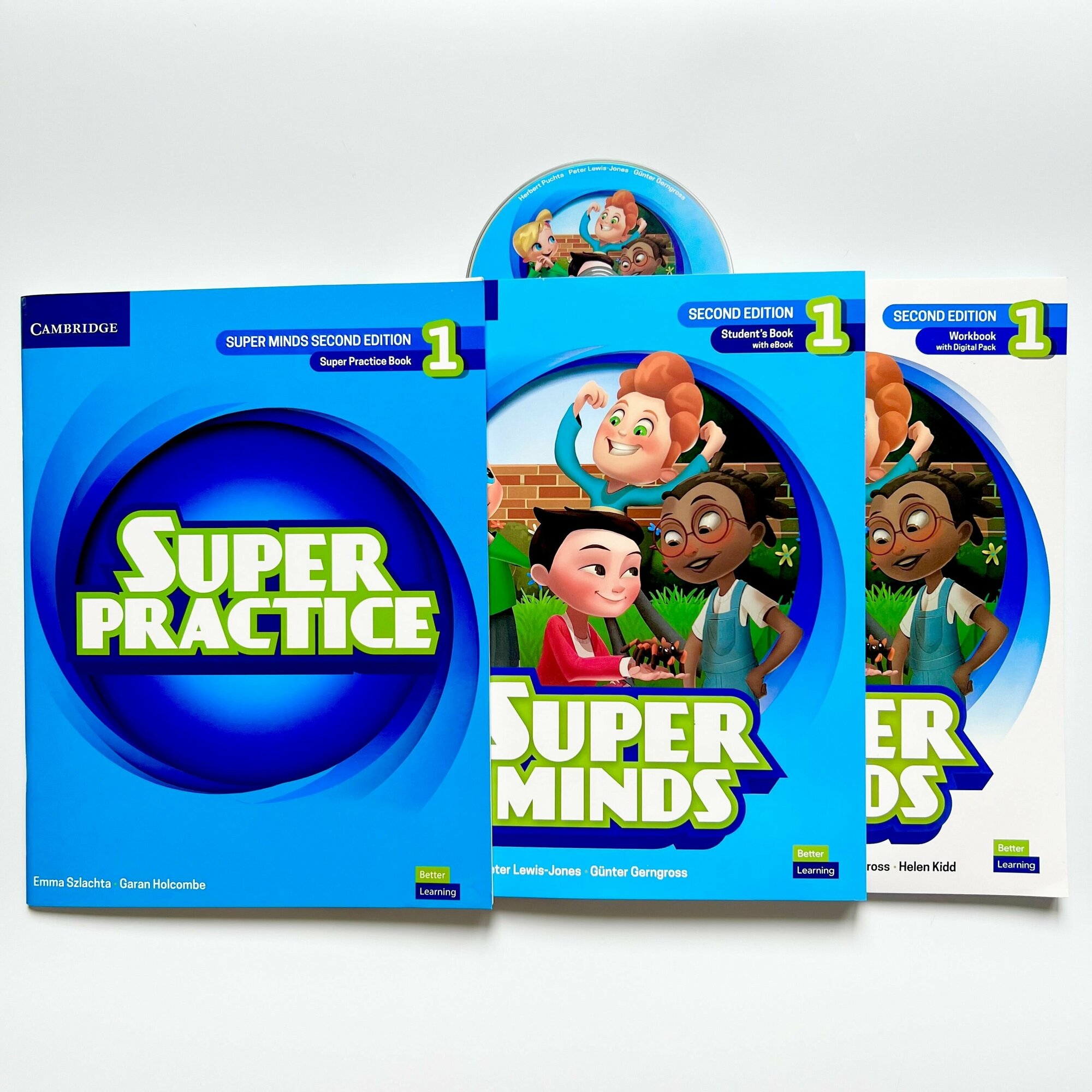 Super Minds 1 Second Edition + Super practice 1 (полный комплект) учебник +рабочая тетрадь + диск