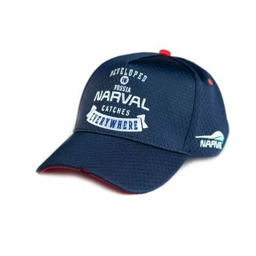 Бейсболка NARVAL Кепка Narval MESH CAP 80th, цв. синий с красным, сетчатая, 100% Polyester, размер универсальный, красный, синий