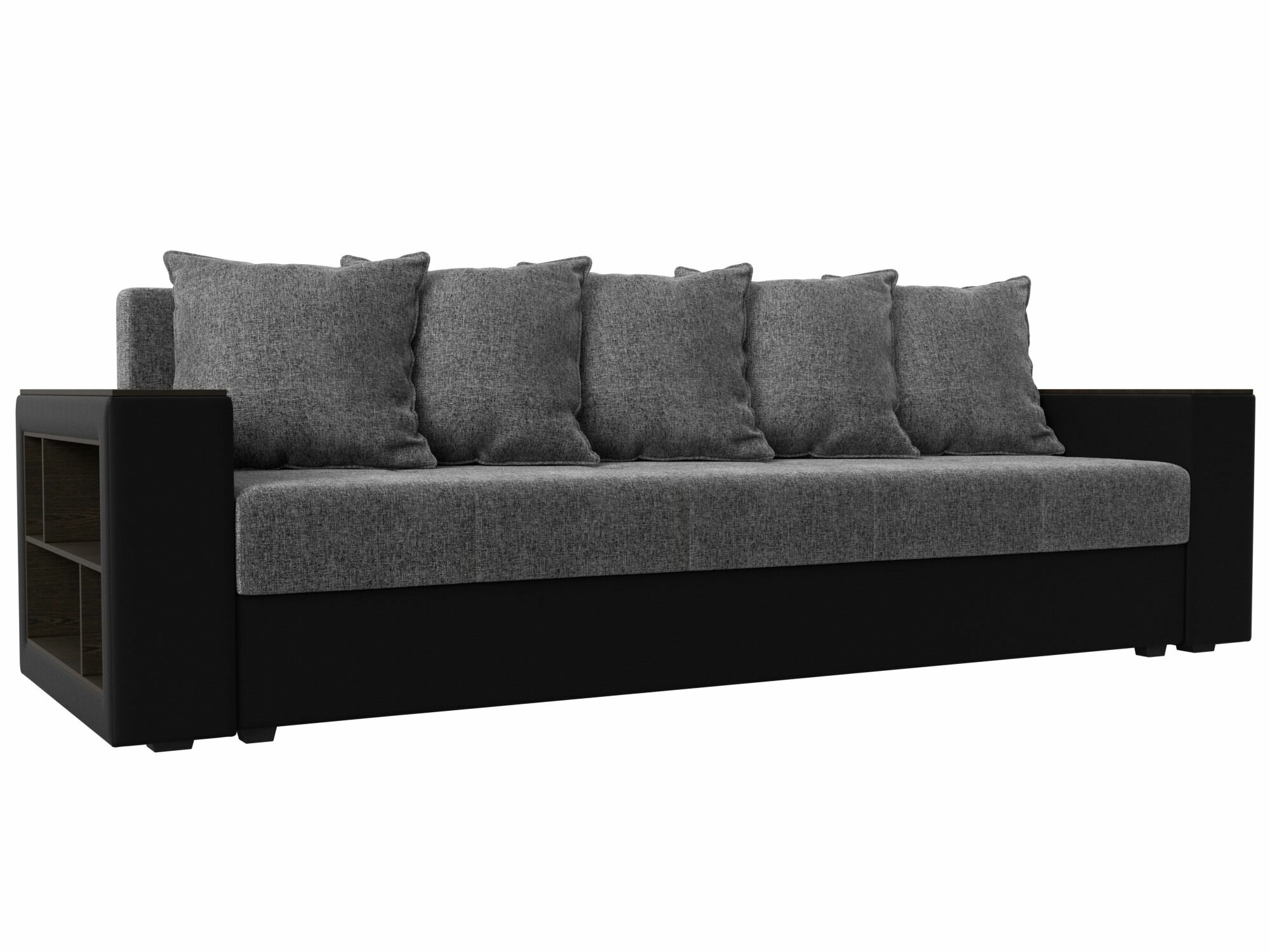 фото Диван прямой Дубай Лайт полки слева