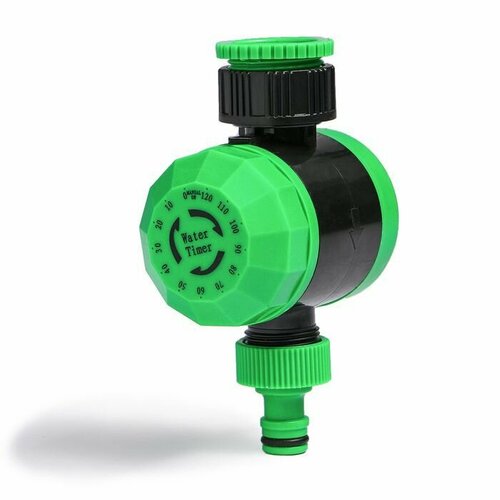 Таймер полива до 2-х часов с набором переходников для подключения пластик 1365₽