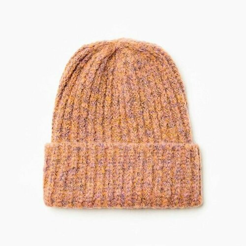 фото Шапка шапка женская minaku овер one size 52-58, размер 52, розовый promarket