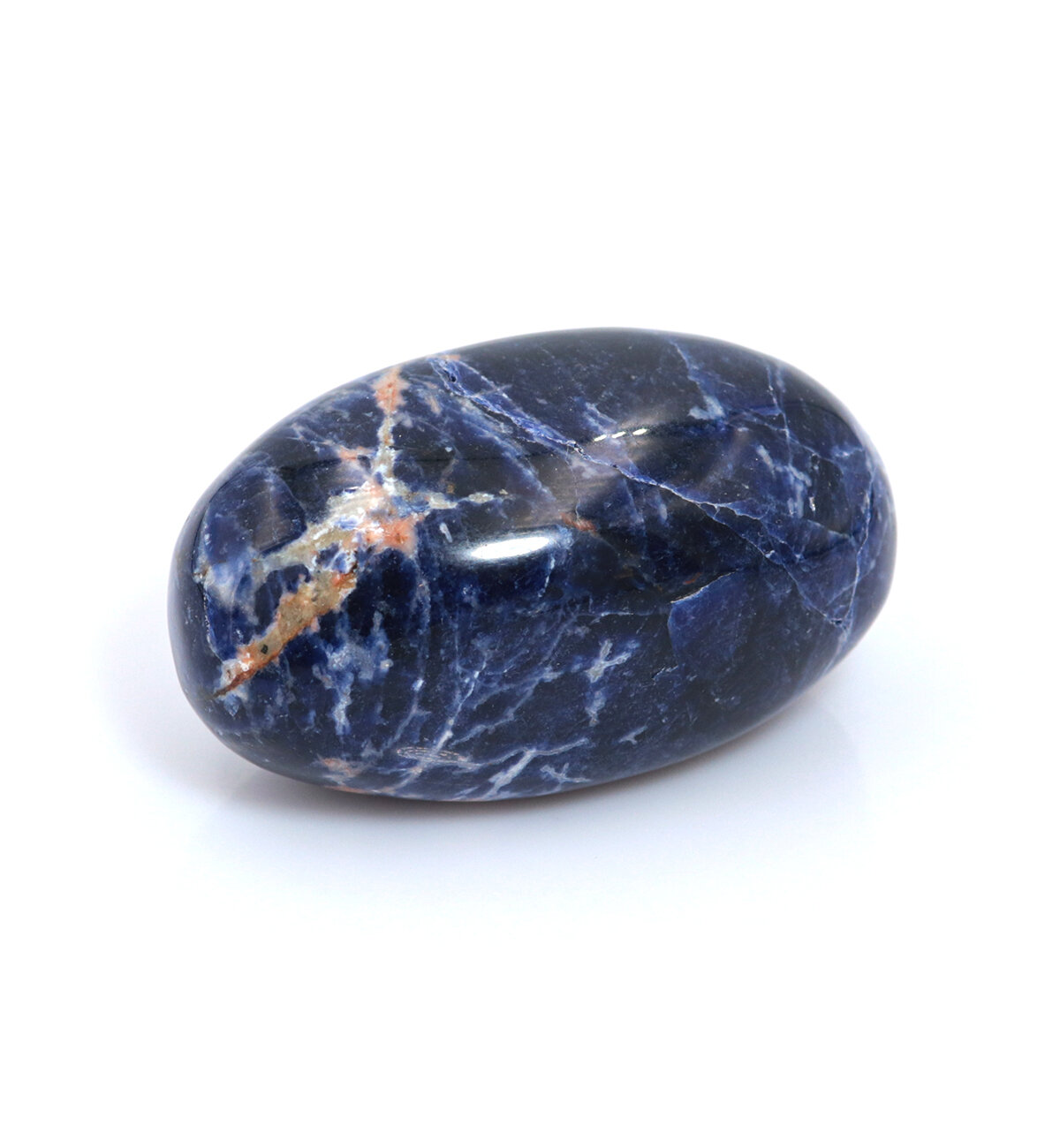 Камень натуральный "Содалит", галтовка (30-40 г, 34-42 мм)
