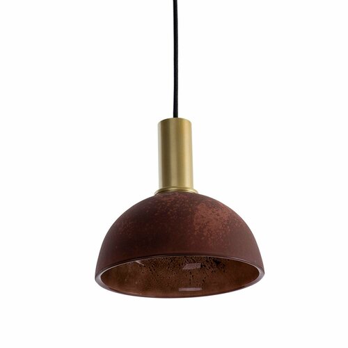 Подвесной светильник 60203 Черная структура - золото Плафон Фея e27 Ржа