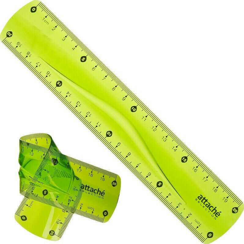 Линейка Линейка Attache Selection 20 сантиметров зеленый (пластик) 5 штук в упаковке