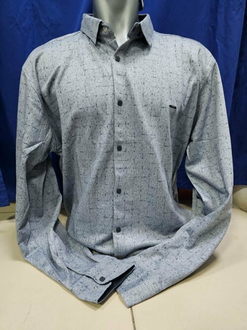 Рубашка Тафт, размер 5xlсерый, синий