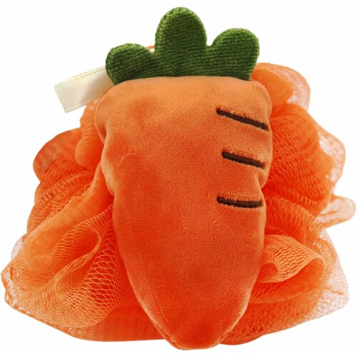 NataM Мочалка-Шар Морковь, оранжевая, d 9 см