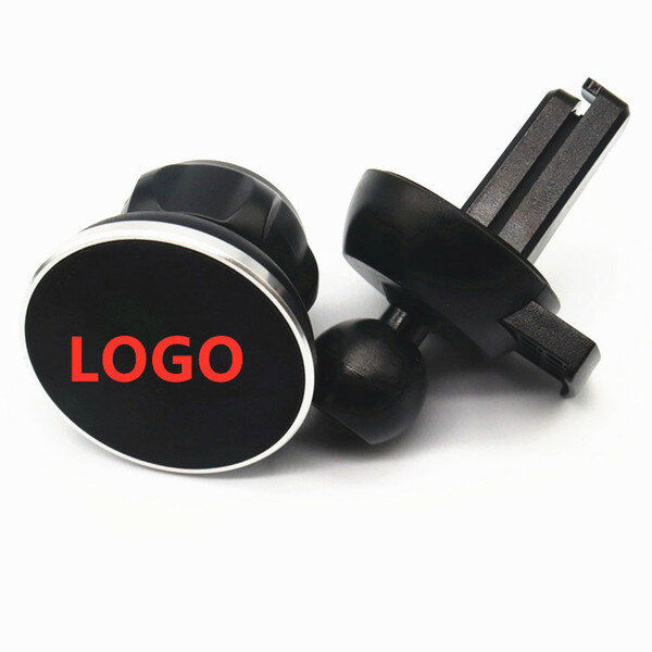Магнитный автомобильный держатель LOGO, для телефона, металл, пластик, чёрный, 4 шт. — фото 1